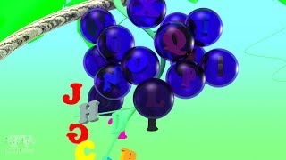 Aprender el alfabeto inglés con uvas  Canciones del Abecedario para Niños  3D ABC [upl. by O'Reilly]