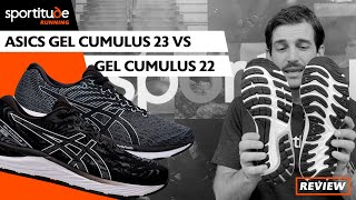 Asics Gel Cumulus 23 vs Cumulus 22 Comparison Shoe Review  Sportitude [upl. by Molohs]