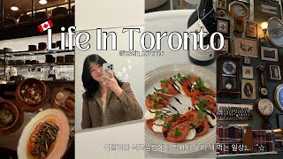 ENG Toronto Vlog🇨🇦 토론토 일상 브이로그 이탈리안 식료품점에서 장보고 요리 해 먹기 파스타 뇨끼 카프레제 케일 사과 주스 토론토 빠에아 맛집 [upl. by Irrot]