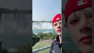 BTSTaehyung at Niagara falls yelling [upl. by Nalliuq]