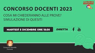 Concorso docenti 2023 cosa mi chiederanno alle prove Simulazione di quesiti [upl. by Amikat]