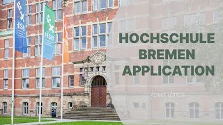 Hochschule Bremen  Full Application procedure  ADMIT letter  msingermany studyingermany [upl. by Eeryt705]