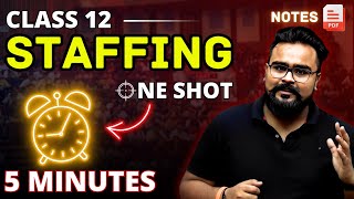 STAFFING class 12 business studies ONE SHOT  chapter 6 by Gaurav Jain [upl. by Risa]