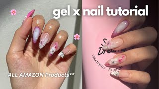 how to do gel x nails at HOME  Amazon Products full tutorial EASY born pretty polish [upl. by Allyce860]