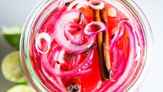 Quick Easy Pickled Red Onions Recipe [upl. by Tabb301]