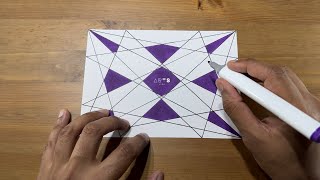 How to Sketch Congruent Shapes amp Coloring the Work in Tessellation Concept  Easy Steps [upl. by Nadine]