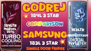 Samsung 183Ltr Fridge VS Godrej 184ltr fridge review 2024  Best single door Fridge Comparison 2024 [upl. by Osbourne]