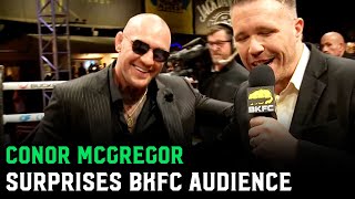 Conor McGregor surprises BKFC crowd with sudden appearance [upl. by Akessej]