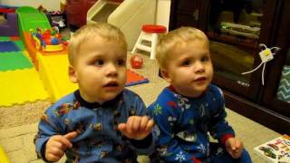 Identical Twins Singing Twinkle Twinkle Little Star [upl. by Aneladdam811]