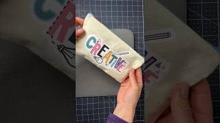 Glitter Heat Transfer Paper on Pencil Case [upl. by Anelra764]