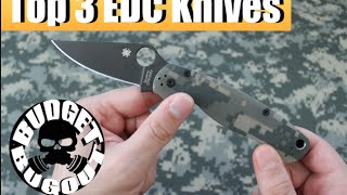 Top 3 EDC Everyday Carry Pocket Knives [upl. by Attlee]