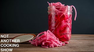 how to make PICKLED RED ONIONS [upl. by Enyalb]