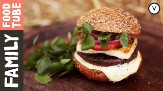 Halloumi amp Mushroom Burger  Shane Russell amp DJ BBQ [upl. by Calida]