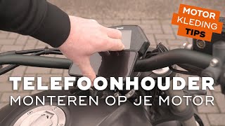 Hoe monteer je een telefoonhouder op je motor  Motorkledingtips [upl. by Llednyl]