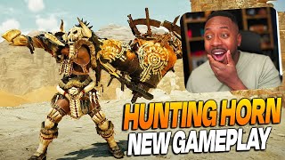 HUNTING HORN IS INCREDIBLE  Monster Hunter Wilds Hunting Horn REACTION  Weapon Overview [upl. by Mukerji]