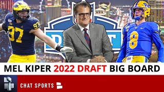 Mel Kiper’s 2022 NFL Draft Big Board ESPN Top 25 Prospect Rankings Ft Derek Stingley Kenny Pickett [upl. by Garwood]