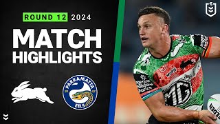 NRL 2024  Rabbitohs v Eels  Match Highlights [upl. by Enelaehs]