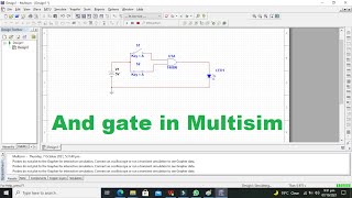 How to make an And gate in multisim  how to use an And gate in multisim [upl. by Seigler308]