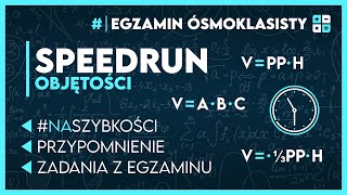 OBJĘTOŚĆ NA SZYBKOŚCI 📦 Matematyczny speedrun ✅️  Egzamin Ósmoklasisty 2025 [upl. by Brandenburg]