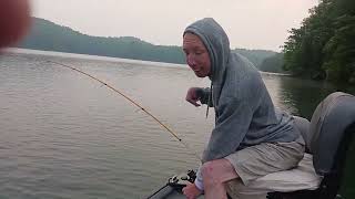 Nice Hiwassee Lake Striper on my new Clasdic XL [upl. by Ninnetta]