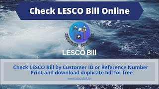 Check LESCO Bill Online by Customer ID or Reference Number [upl. by Okwu220]