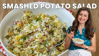 Smashed Potato Salad Recipe  The Best Side Dish for Any Occasion [upl. by Goodden]