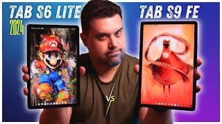 Tab S6 Lite 2024 vs Tab S9 FE  Qual Escolher [upl. by Macmahon]