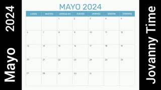 Calendario  Mayo 2024 [upl. by Odlanir]