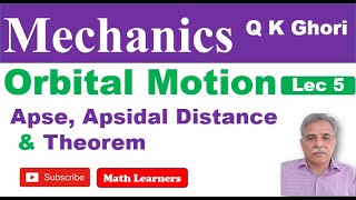 Orbital motion Lec 5 Apse apsidal distance theorem [upl. by Kcirdehs]