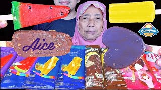 MUKBANG ES KRIM Campina RASA COKLAT VANILA  ES KRIM Aice RASA NANAS SEMANGKA [upl. by Darcie445]