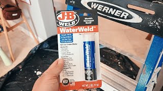 Fixing Ceiling Pipe Leak JB Water Weld [upl. by Olly840]