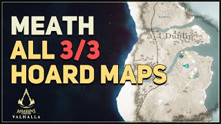 All Meath Treasure Hoard Map Locations Assassins Creed Valhalla [upl. by Inaej312]