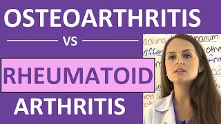 Osteoarthritis vs Rheumatoid Arthritis Nursing  Symptoms Pathophysiology Treatment Mnemonic NCLEX [upl. by Piers995]