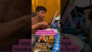 ANG HEALTHY NG MGA KINAKAIN NI PIOLO NO RICE TALAGA piolopascual eating [upl. by Yme]