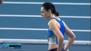 Florentina Costina Iusco Triple Jump European Athletics Indoor Championships Torun 202122 [upl. by Eile]