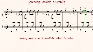 Partitura de Acordeón La Cirereta [upl. by Eeryk195]