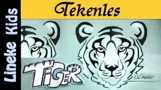 Super cool Tijger tekenen voor beginners  tekenles  30 [upl. by Donatelli]