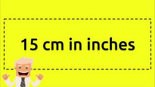 15 cm in inches [upl. by Egidio]