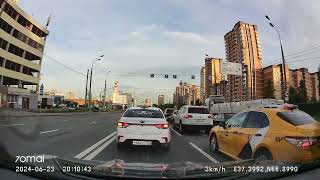 Driving in Moscow agglomeration Химки  Куркино  Химки 23062024 timelapse 4x [upl. by Simona836]