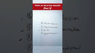 steps of selection process  staffing class 12 business studies shorts [upl. by Aymer812]