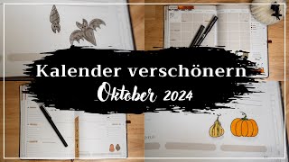 LEBENSKOMPASS Kalender verschönern  OKTOBER 2024 🎃🦇  Plan with me [upl. by Eladnor]