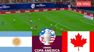 Argentina vs Canadá EN VIVO 2024 Copa América Partido completo  Simulación de videojuego [upl. by Noyart317]