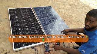 practical test between monocrystalline and polycrystalline solar panel [upl. by Swayder]