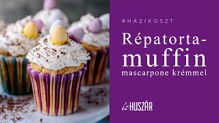 HÁZIKOSZT l Répatortamuffin mascarponés krémmel l ízHUSZÁR [upl. by Benita442]