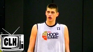 Nikola Jokic Dominates Scrimmage at 2014 Nike Hoop Summit [upl. by Fawcette674]