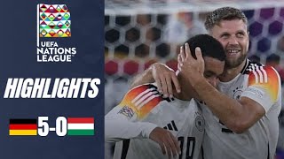 Germany vs Hungary 50 Highlights UEFA Nations League 202425 [upl. by Ahsiret197]