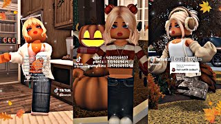 Realistic Bloxburg Outfit Codes Tiktoks FALL EDITION [upl. by Ruhtracam]