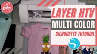 HTV Layering with Silhouette Cameo 4 and Heat Press [upl. by Edniya]