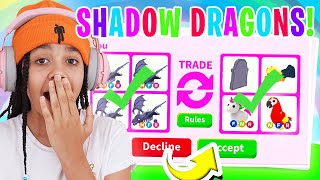 TRADING SHADOW DRAGONS ONLY In Adopt Me Roblox [upl. by Amhsirak]