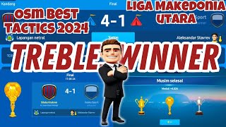 OSM Best Tactics 2024  TREBLE WINNER  North Macedonian League  Manager OSM  OSM 20232024 [upl. by Ginger186]